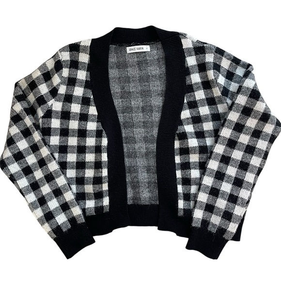 Buffalo Check Cropped Cardigan - Picture 9 of 14